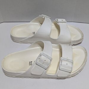 Birkenstock White Two-Strap EVA Sandals